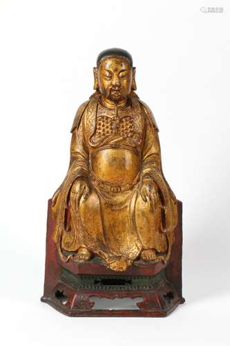 A Chinese Gilt Bronze Buddha