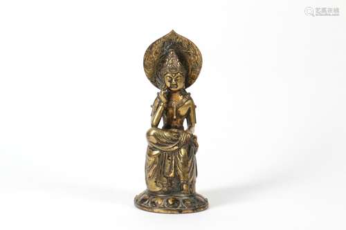 A Chinese Gilt Bronze Buddha