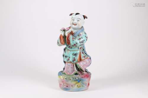 A Chinese Famille-Rose Figural Porcelain Decoration