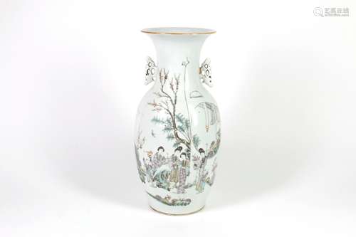 A Chinese Famille-Rose Porcelain Vase