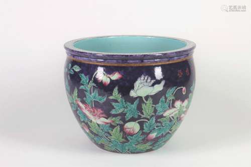 A Chinese Famille-Rose Porcelain Fish Bowl