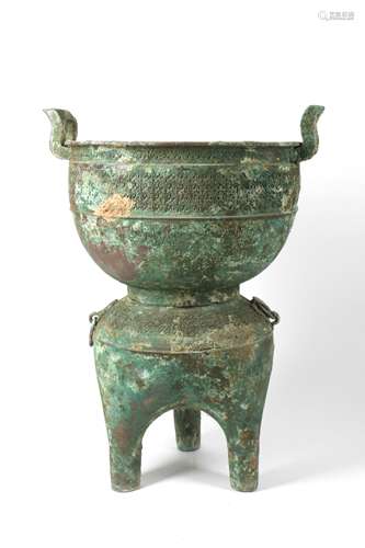 A Set of Chinese Bronze Planter