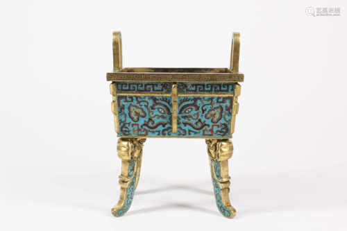 A Chinese Cloisonné Incense Burner