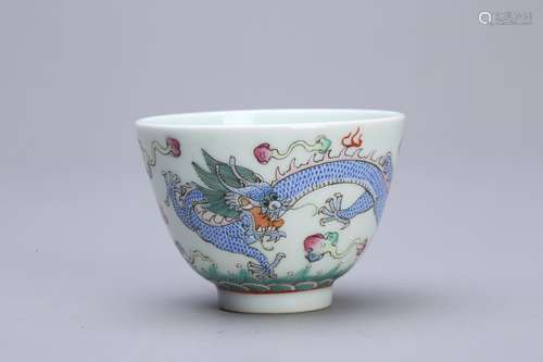 A Chinese Famille-Rose Porcelain Cup