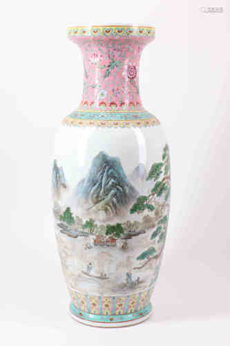 A Chinese Famille-Rose Porcelain Vase