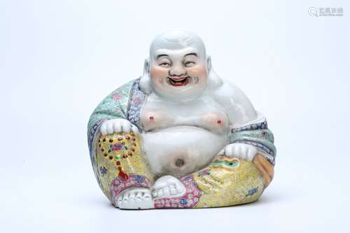 A Chinese Famille-Rose Porcelain Buddha