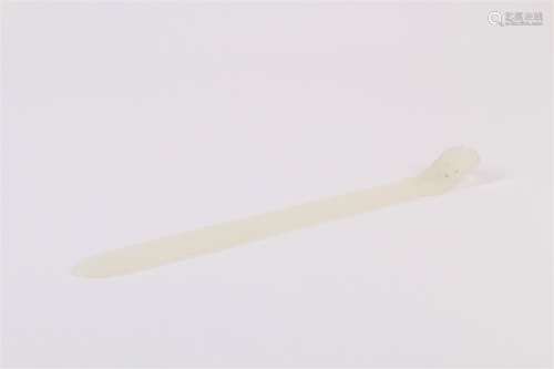 A Chinese Carved Jade Hairpin