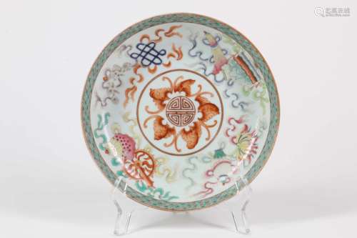 A Chinese Famille-Rose Porcelain Plate