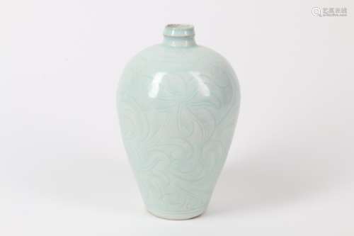 A Chinese Celadon Glazed Porcelain Vase