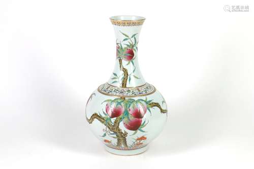 A Chinese Famille-Rose Porcelain Vase