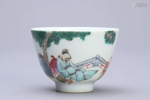 A Chinese Famille-Rose Porcelain Cup