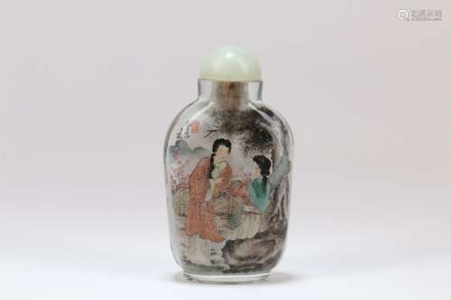 A Chinese Peking Glass Snuff Bottle