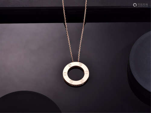 CARTIER LOVE 18K ROSE GOLD NECKLACE