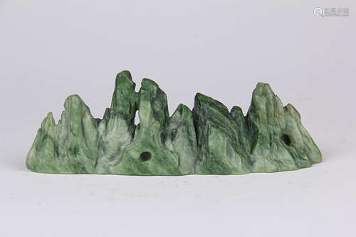 CHINESE SPINACH JADE SCHOLAR'S ROCK