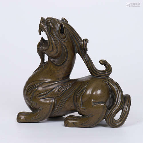 CHINESE BRONZE SEATED BREAST