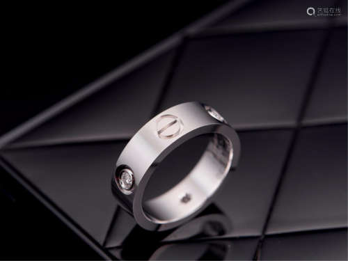 CARTIER 18K WHITE GOLD DIAMOND RING