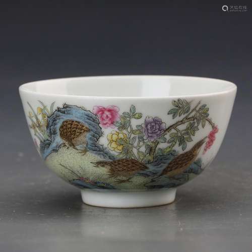 CHINESE FAMILLE ROSE PORCELAIN BOWL