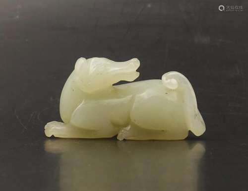 CHINESE JADE RECUMBENT DOG