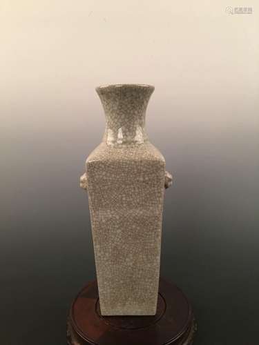 Chinese Ru Ware Square Vase