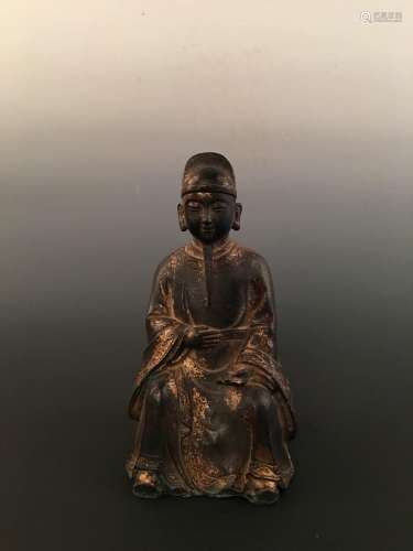 Chinese Gilt Bronze Figure Statue