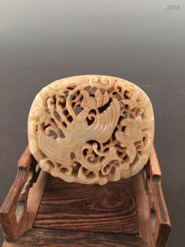 Chinese Liao Jin Jade Plaque
