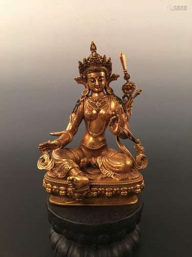 Chinese Gilt Bronze Buddha Statue With Yong Le Mark