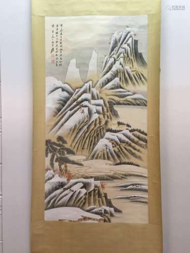 Chinese Hanging Scroll Snow Landscape