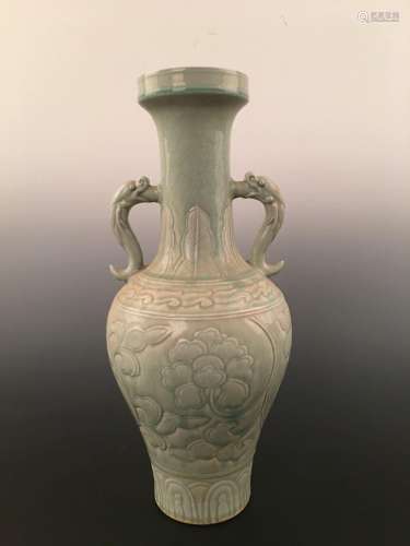 Chinese Long Quan Celadon Ceramic Vase