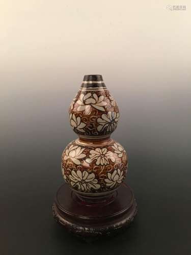 Chinese Ci Zhou Double-Gourd Porcelain Vase