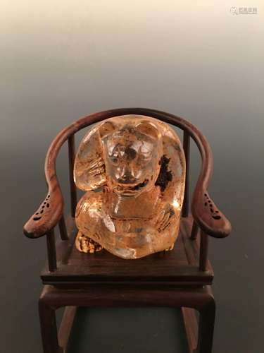 Chinese Carved Crystal Figure