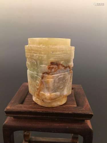 Chinese Carved Jade Cong