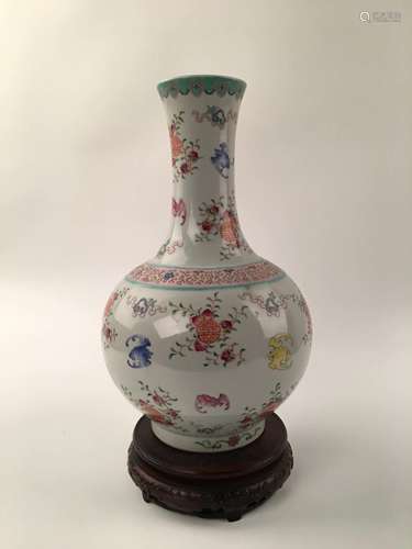 Chinese Famille Rose Globular Vase