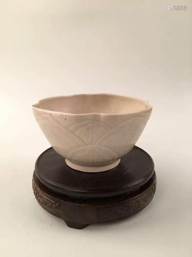 Chinese Ding Ware Lotus Bowl