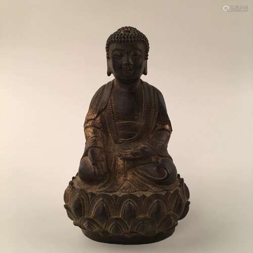 Chinese Gilt Bronze Sitting Buddha Statue