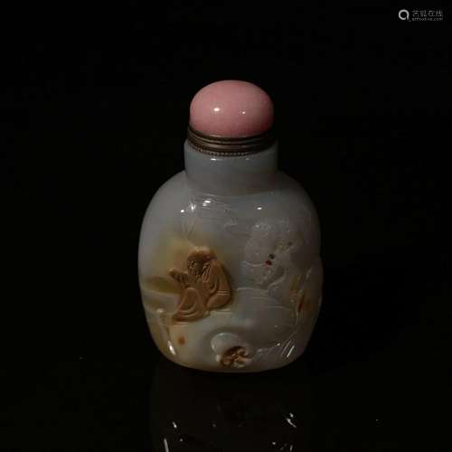 Chinese Agate Snuff Bottle