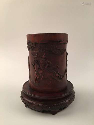 Chinese Carving Bamboo Brushpot