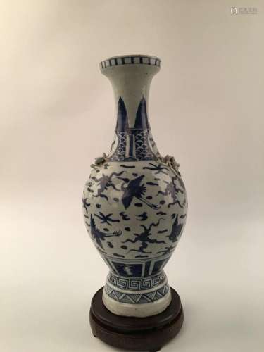 Chinese Blue& White Ganlanping Vase