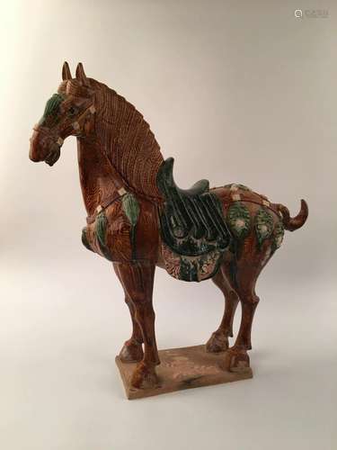 Chinese Jiaotai Porcelain Horse Statue