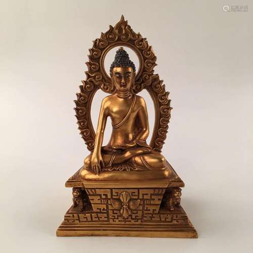 Chinese Gilt Bronze Buddha Statue