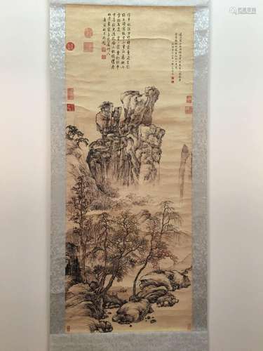 Chinese Hanging Scroll Of Landscape