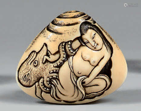 JAPON Fin de l'époque Edo (1603 1868)		 NETSUKE e...