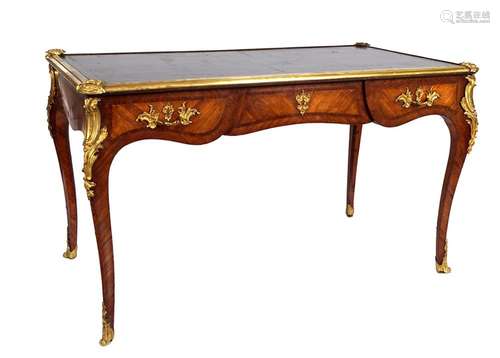 NINETEENTH-CENTURY KINGWOOD ORMOLU MOUNTED BUREAU PLAT