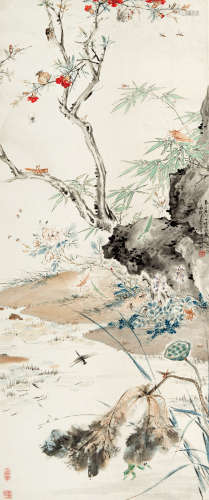 王雪涛 己卯（1999） 春色满园 设色纸本 立轴