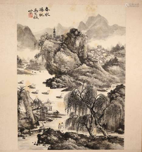 A Chinese Ink Painting, Signed and Sealed