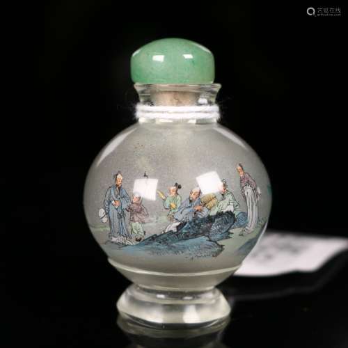 An Chinese Inside-Painted Glass Snuff Bottle