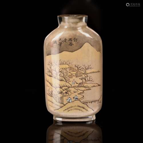An Inside-Painted Glass Snuff Bottle,Ma Shaoxian marks