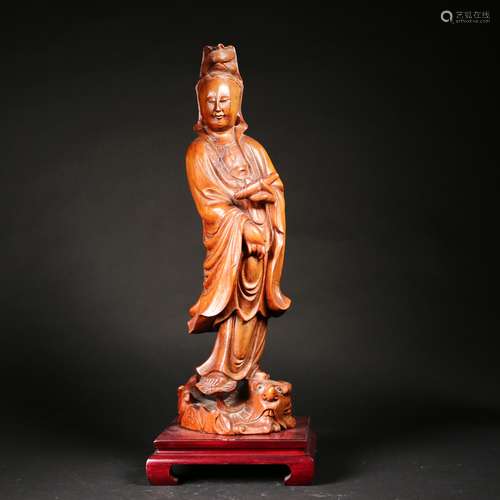 A Huang-Yang Wood Carved Figure,19th century