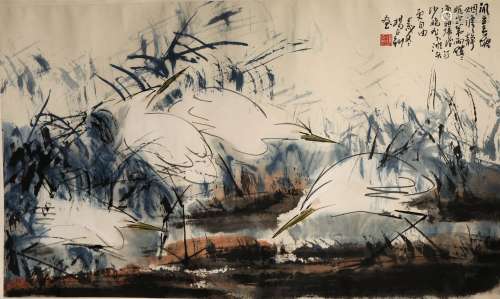 A Chinese Watercolor and Ink on Paper