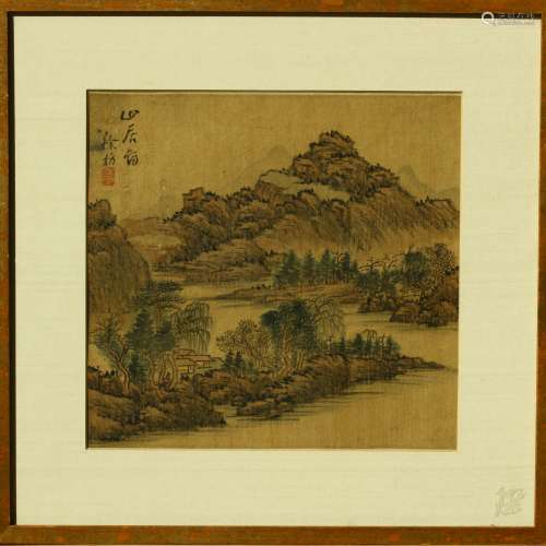 Xu Fang(1622-1699), A Landscape Painting Calligraphy