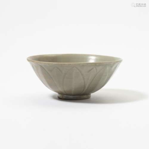 A Chinese Longquan celadon-glazed 'lotus' bowl